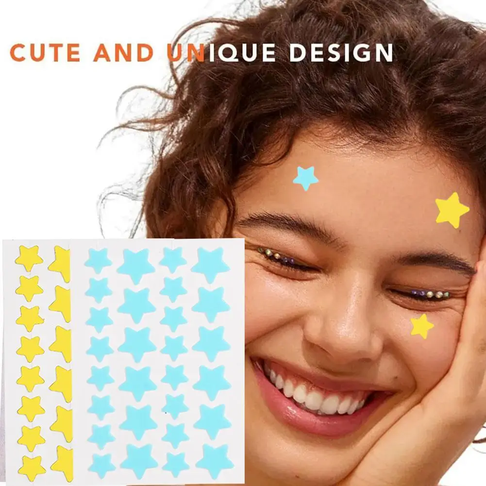 28 Counts Stars Shaped Acne Patch Cute Pimple Acne Cover Stickers, Invisible Acne Patches For Acne Dots Beauty Makeup Tool