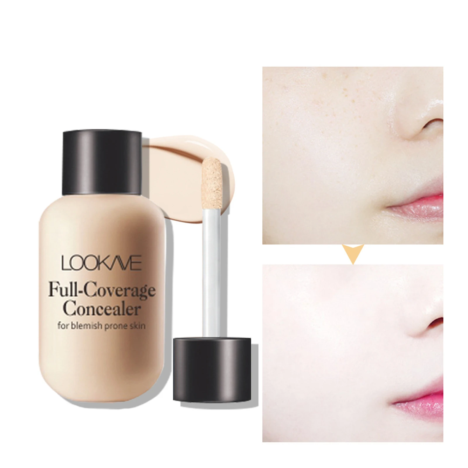 3 Colors Liquid Concealer Waterproof Matte Full Coverage Acne Scars Dark Circles Foundation Whitening Lasting Makeup Cosmetics