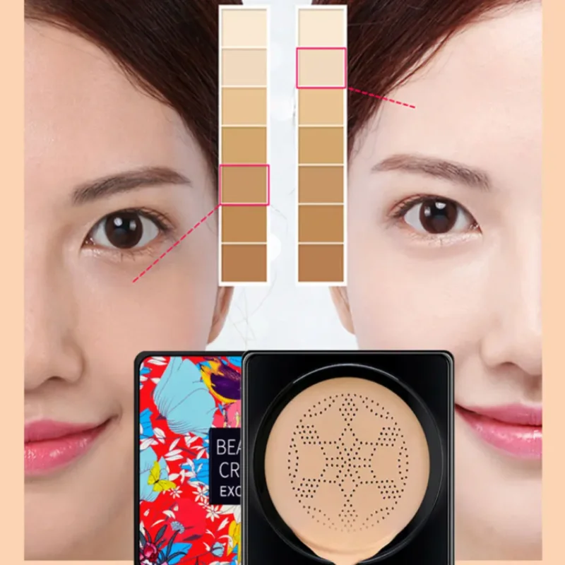 Magic Foundation Mushroom Head Air Cushion CC Cream Waterproof Brighten Foundation Cream Women Face Korean Cosmetics Base Makeup