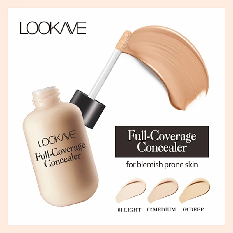 Waterproof Liquid Concealer 3 Colors Matte Full Coverage Acne Scars Dark Circles Foundation Whitening Lasting Makeup Cosmetics