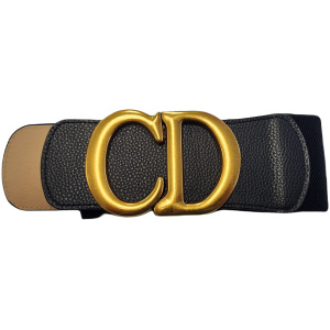 CD Stretch Waist Belts High Quality Elastic Leather Ladies designer women Stretch Belts