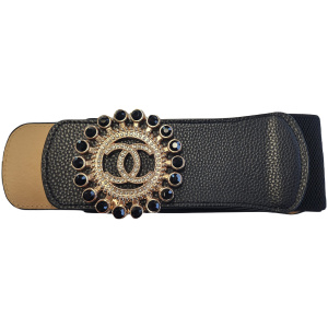 Chanel crystal Stretch Waist Belts High Quality Elastic Leather Ladies designer women Stretch Belts