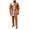 2 Piece African Style Sets Dashiki Brown suit for wedding and date classic for hot men