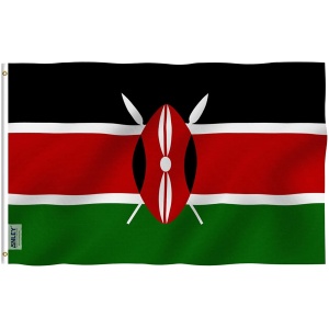 Kenya Flag 3ft X 5ft Printed Polyester