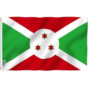 Burundi Flag 3ft X 5ft Printed Polyester