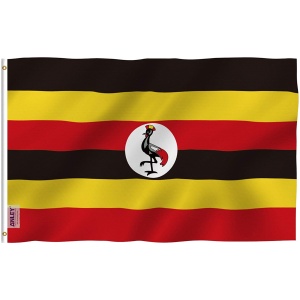 Uganda Flag 3ft X 5ft Printed Polyester