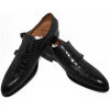 Men black luxurious stylish Italian pointed shoes