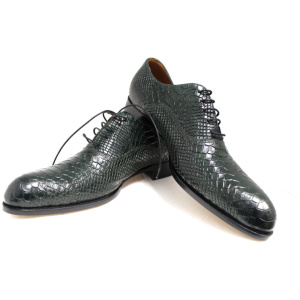 Crocodile Dark green oxford classic italian men shoes for wedding and special event luxury shoes for stylish men