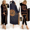 3pcs LV design women dress black gold best quality