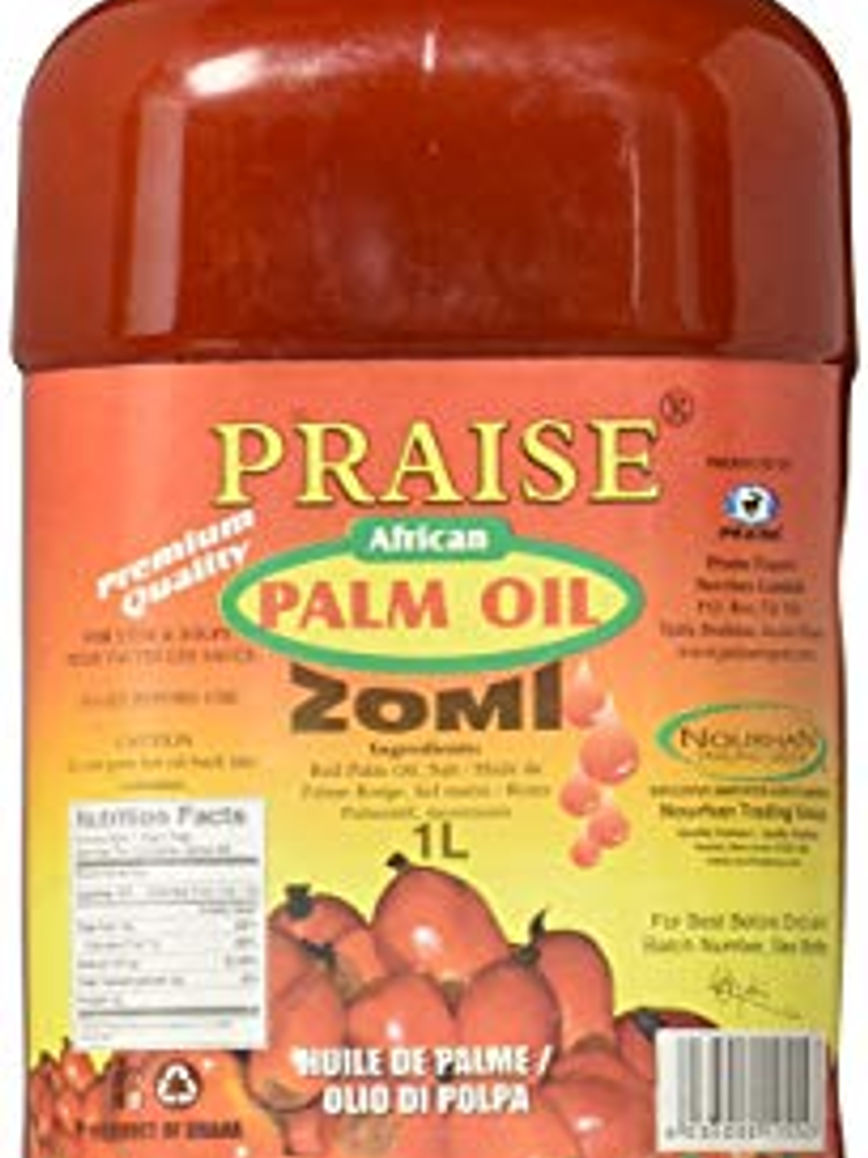 Praise Red Palm Oil, 1-Litre - Zomi - 10 PACK