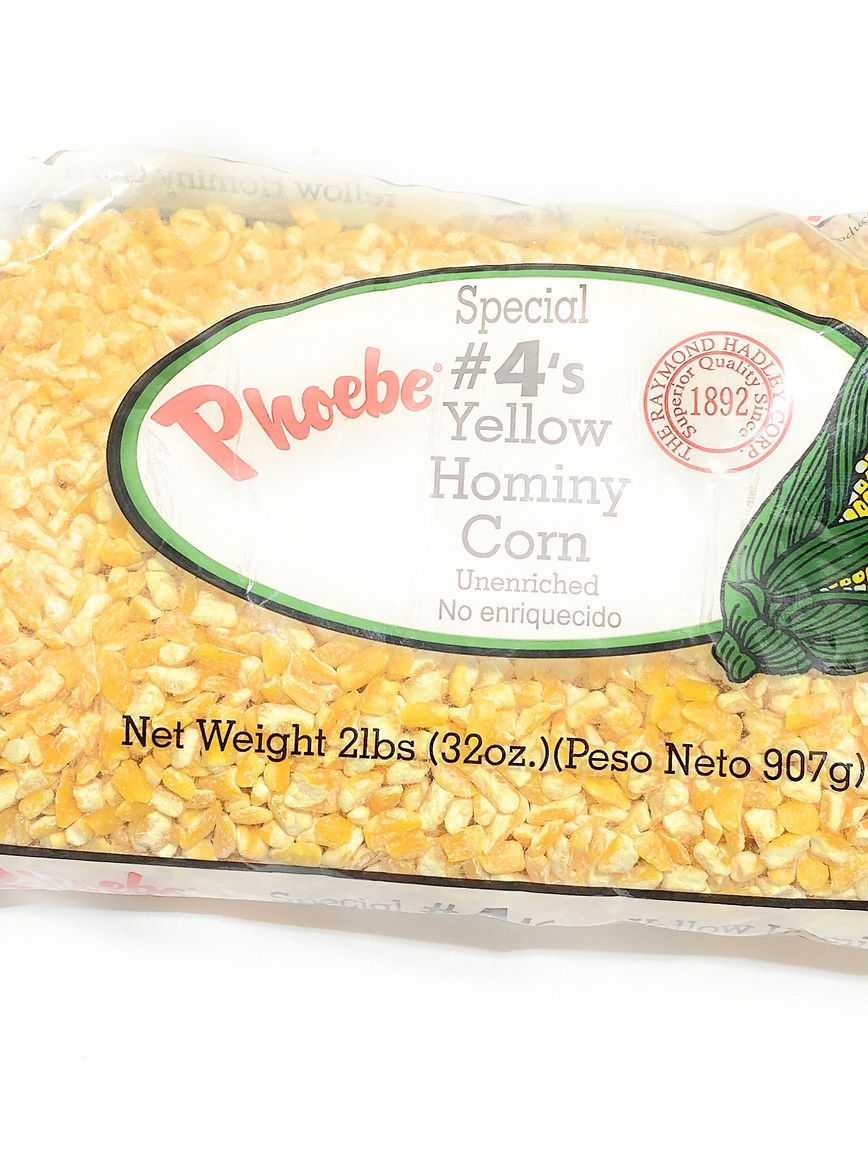 Yellow hominy Corn#4 32 oz