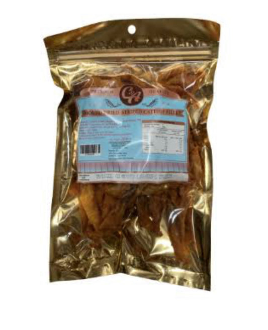 Smoke dried striped catfish fillet