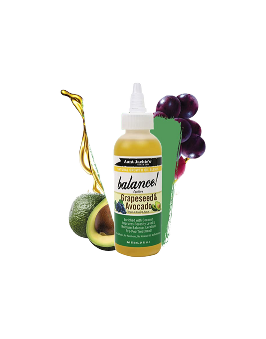 Aunt Jackie's Growth Oil - Balance! Grapseed & Avocado 4oz