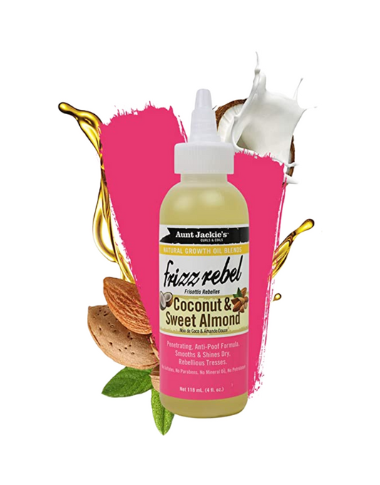 Aunt Jackie's Growth Oil - Frizz Rebel Coconut & Sweet Almond 4oz