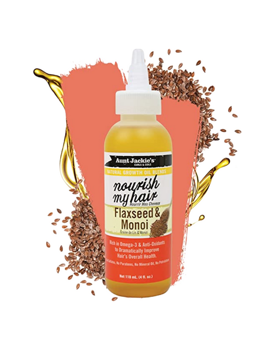 Aunt Jackie's Growth Oil - Nourish My Hair Flaxseed & Monoi 4oz