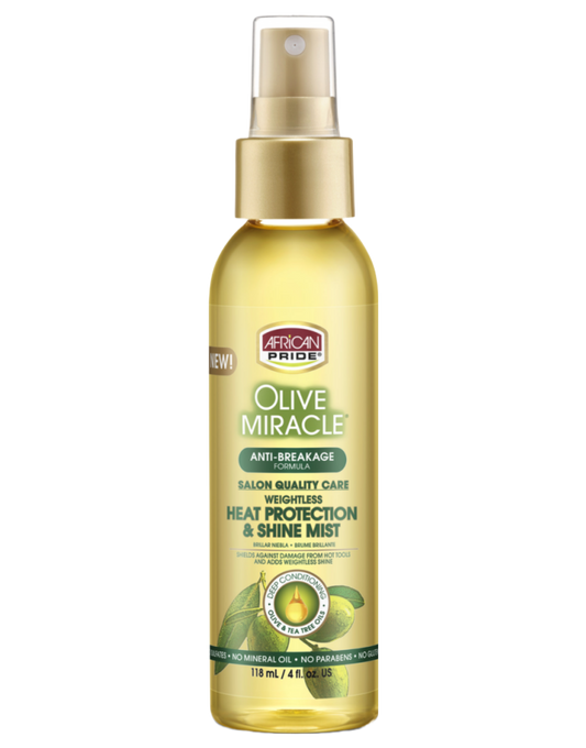 African Pride - Olive Miracle Heat Protection & Shine Mist 4oz