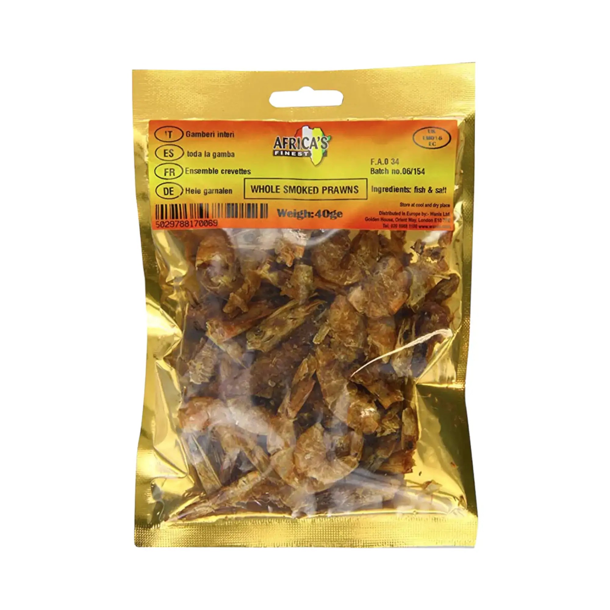 Whole Smoked Prawns  70g