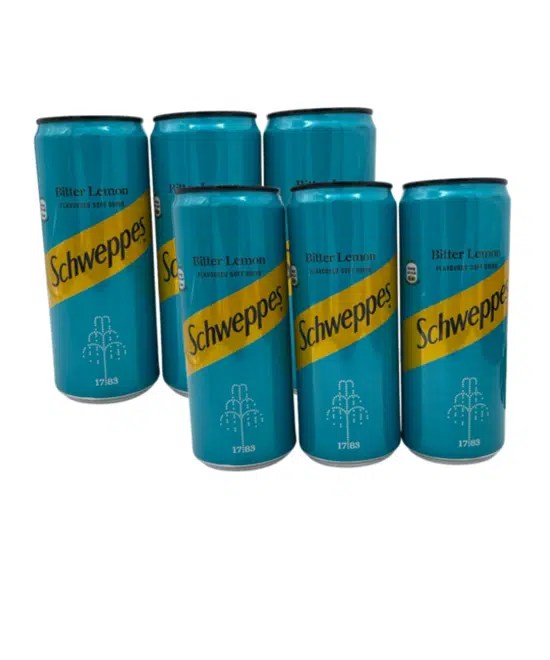 Schweppes Bitter Lemon Can 33cl Pack of 6