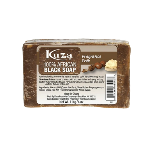 Kuza - Naturals 100% African Black Soap Fragrance Free