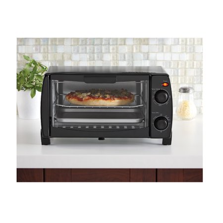 Toaster Oven  Mainstays 4 Slice Black